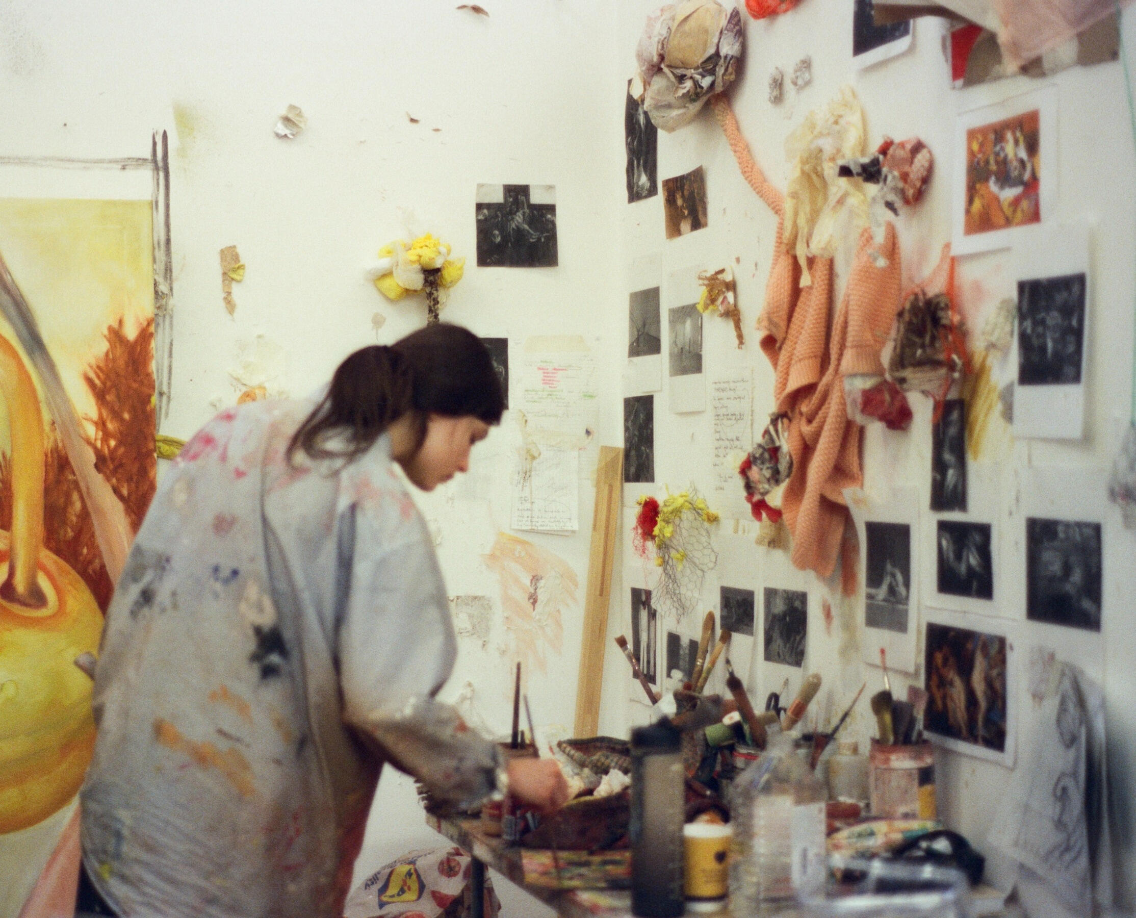 'I remember them with my stomach' 200 x 135 cm. Oil on Canvas.